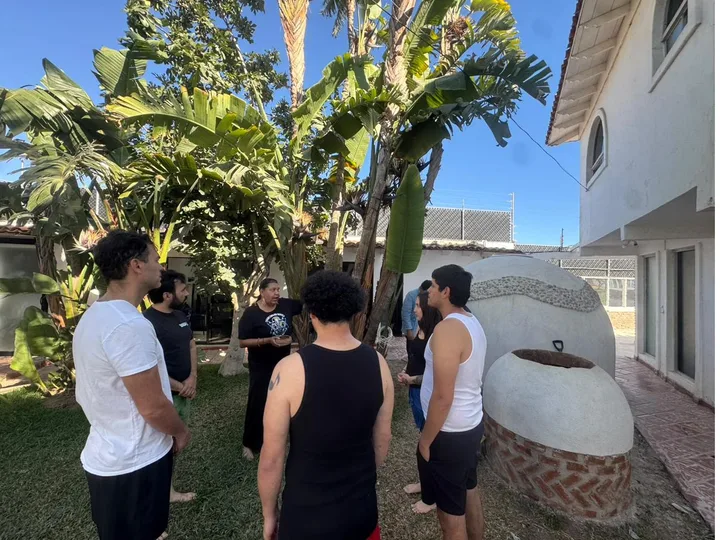 Temazcal ceremony preparation at Mind-U